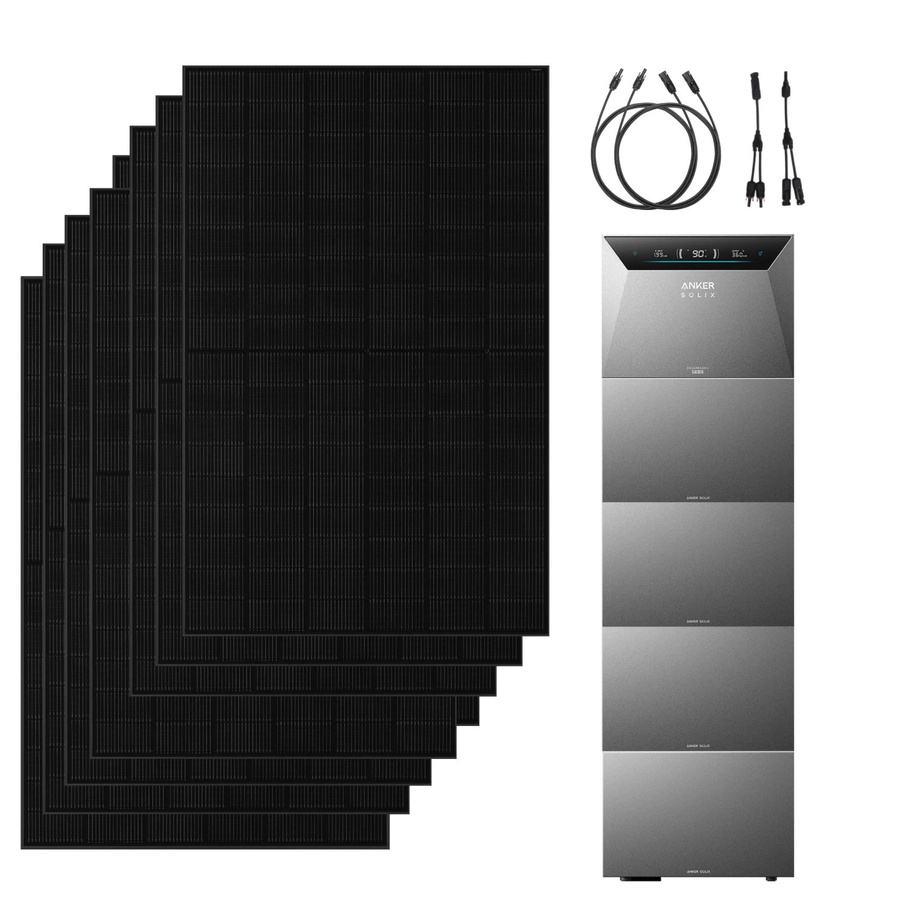 Anker Solix 4000W PV Komplettset mit E5000 Pro Solarbank und 4 BP5000 Erweiterungsakkus in Schwarz - Bild 2
