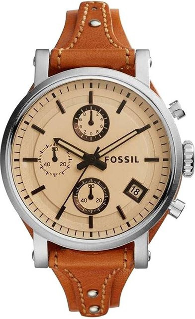 Fossil Chronograph, Quarz, Edelstahl, Beige, Damen - Bild 1