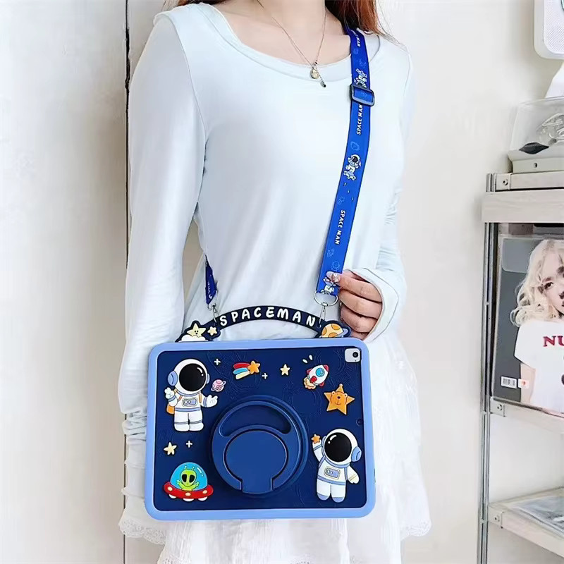 Umiaurora Silikon Tablet Hülle mit Cartoon-Design für Honor Pad und Huawei MatePad, Farbe: Blau - Bild 4