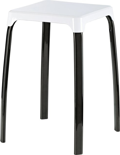 CMI Badhocker aus Metall und Kunststoff in Schwarz und Weiß - Bild 1