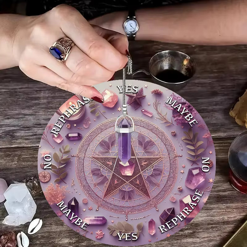 Crystal & Star Astrology Gummi-Pendelbrett in Lila für Wahrsagerei und Altar-Dekoration - Bild 2