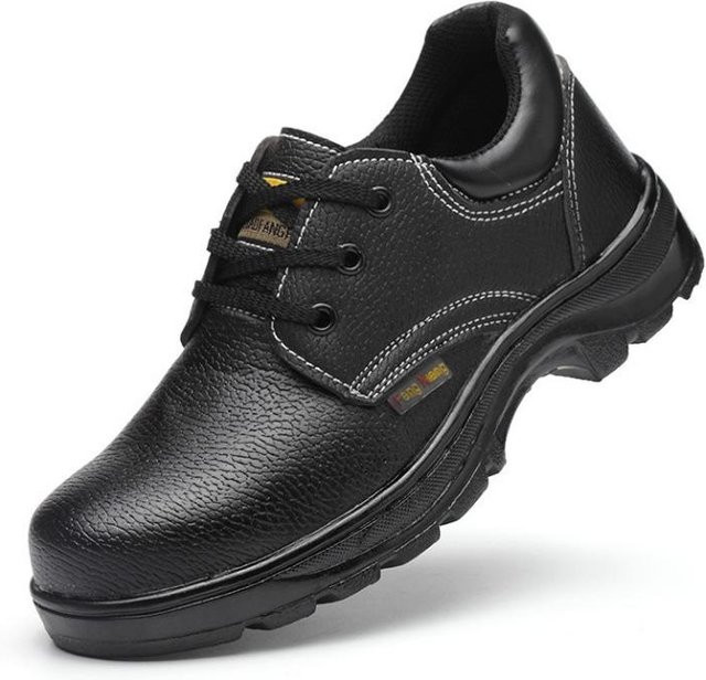 Shoekeeper Sicherheitsschuhe für Herren aus Leder in Schwarz mit Stahlkappen, leicht, atmungsaktiv und verschleißfest, Größe 45 - Bild 1