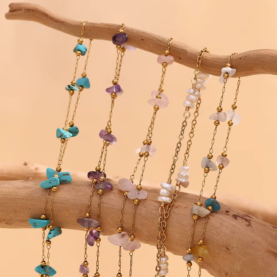 E.B.belle Fußkette, 18 Karat vergoldet, 316L-Edelstahl, Damen - Bild 3