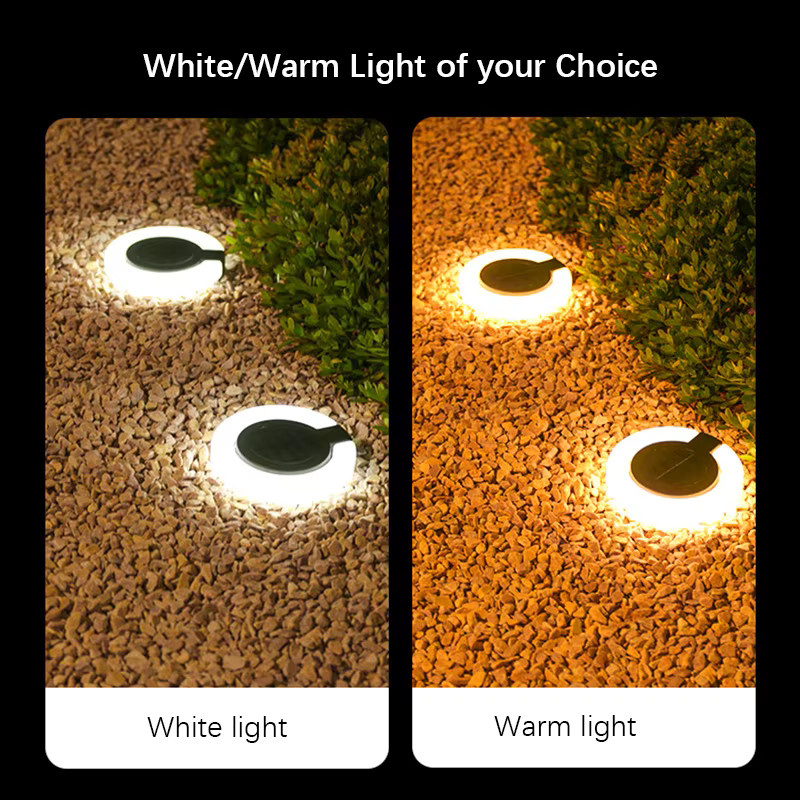 4er-Pack Solar-Außenleuchten mit LED in Warmweiß, wasserdichte Stimmungsbeleuchtung aus Kunststoff für Garten, Terrasse und Gehweg - Bild 2