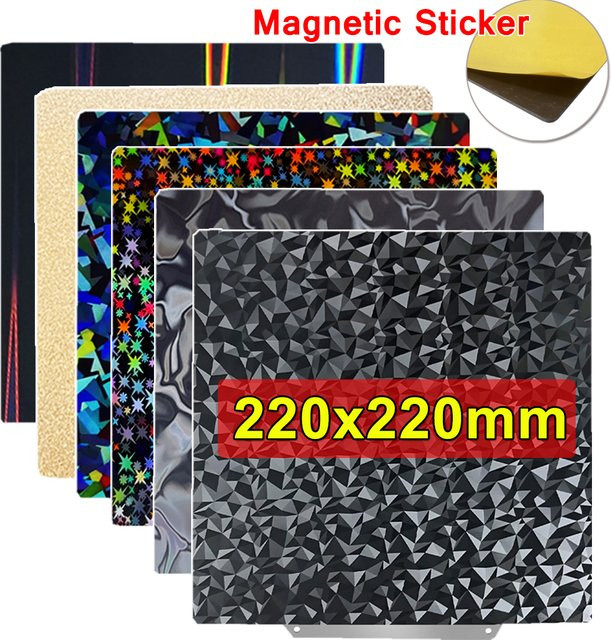 Anycubic Doppelseitiges magnetisches beheiztes Druckbett mit PEI- und PET-Platte für Anycubic Mega Pro und Anet A8 Duplicator I3, B/T: 220 x 220 mm - Bild 1