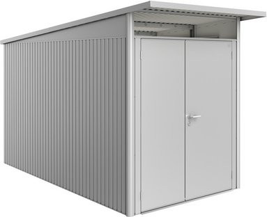 Biohort Gerätehaus AvantGarde aus Metall mit Doppeltür in Silber Metallic, B/H/T: 174 x 222 x 334 cm - Bild 2