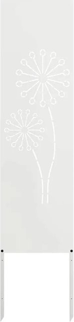 vidaXL Sichtschutz-Paravent aus Stahl in Weiß, B/H: 32 x 140 cm - Bild 1