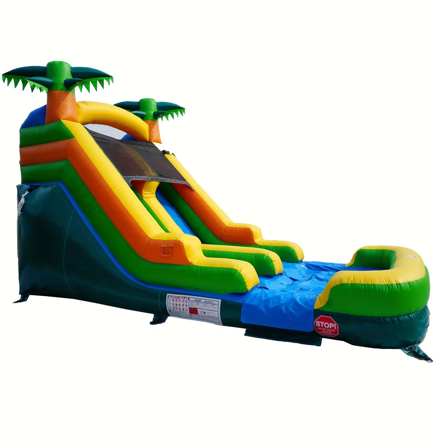 Ejia Wasserrutsche mit Pool-Bounce-Haus, mit Gebläse, Bunt / Mehrfarbig - Bild 2