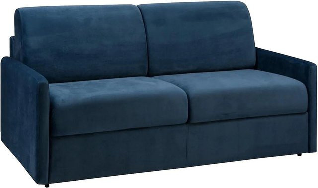 Vente-unique Schlafsofa Calife in Marineblau mit Samtbezug, Breite: 170 cm - Bild 1