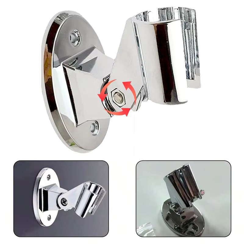 Universeller Duschkopfhalter für die Wandmontage, verstellbar und drehbar, Farbe: Silber - Bild 4