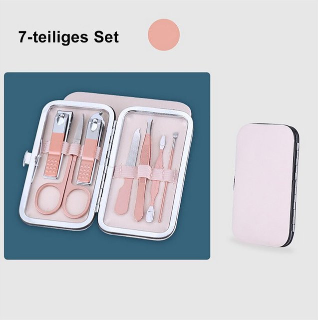 TPFBeauty Maniküre- & Pediküre-Set 7-teilig, Rosa - Bild 1