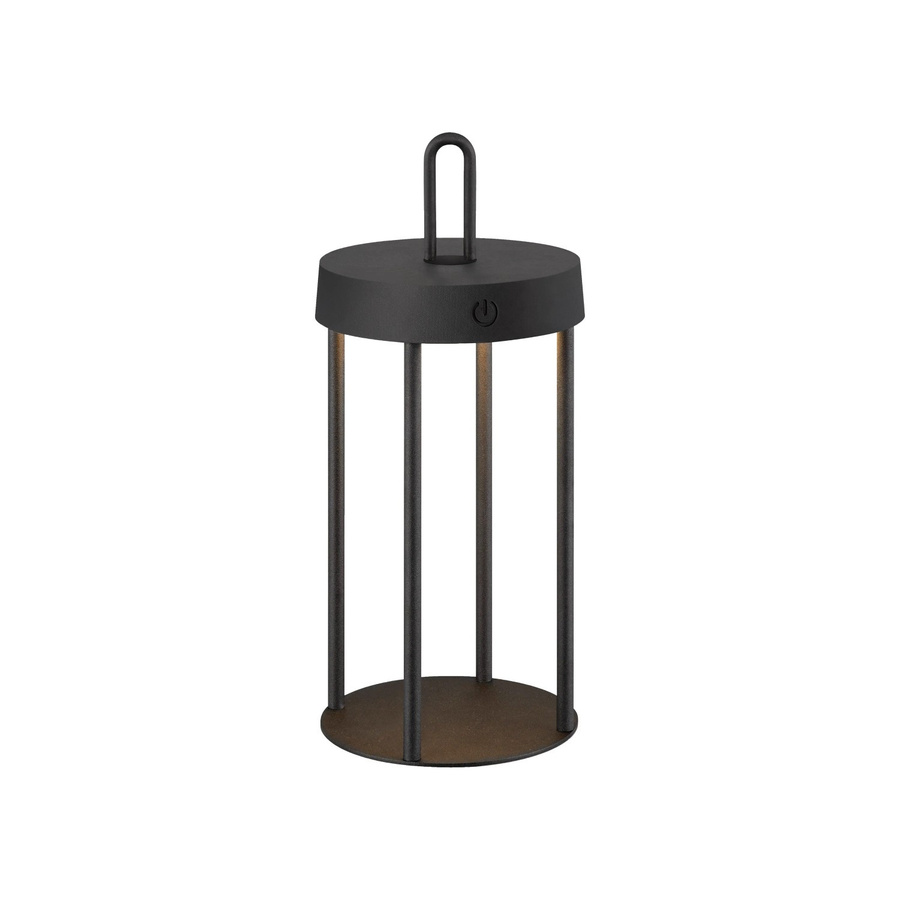 Just Light. LED-Akku-Tischleuchte Anselm Schwarz, dimmbar, Höhe: 28,4 cm, Durchmesser: 12,8 cm - Bild 2