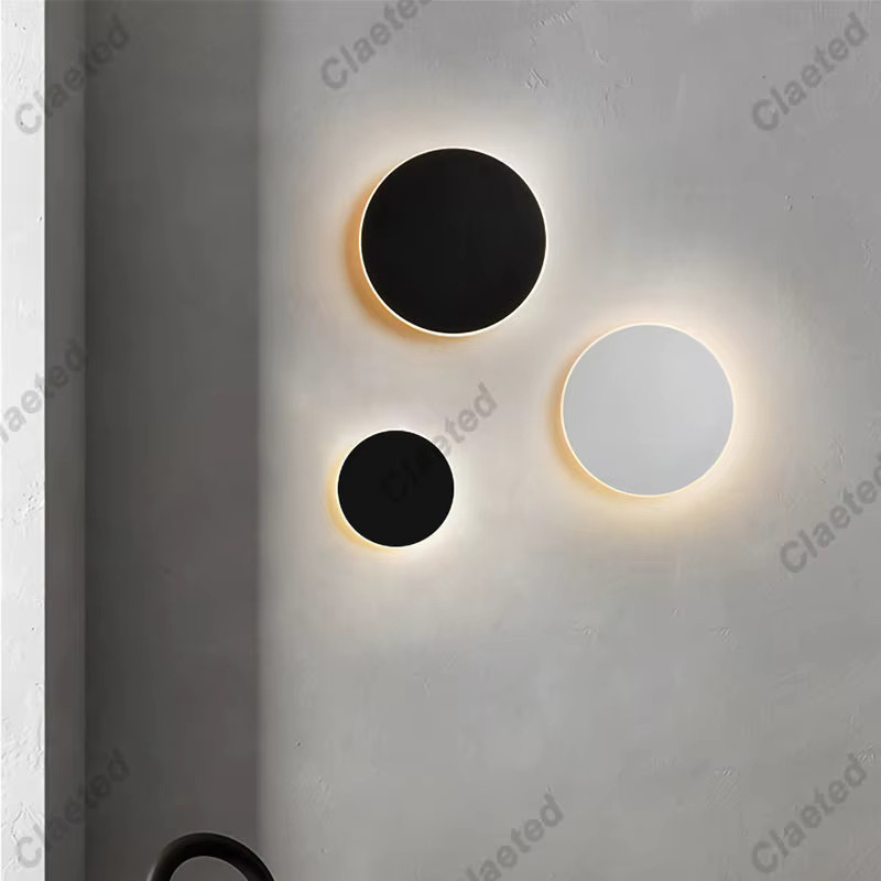 Claeted LED Wandlampe mit Touch-Schalter in kreisförmigem Design, Farbe: Weiß, Durchmesser: 20 cm - Bild 2
