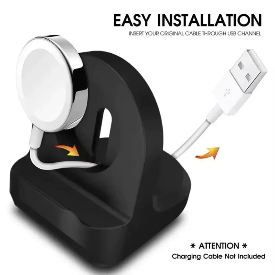 VIKEFON Silikon Standhalterung für Apple Watch und iWatch als kabellose Ladestation für Home Office und Desktop - Bild 4
