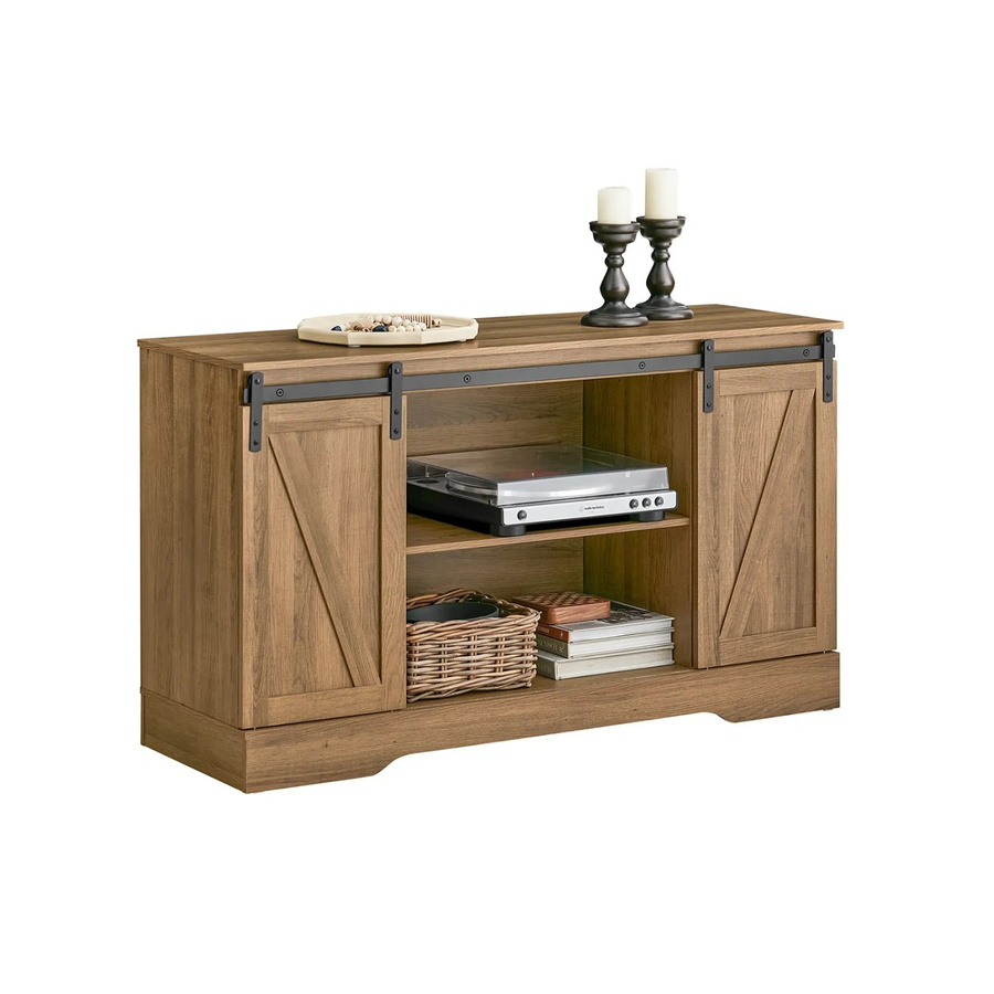 SoBuy Sideboard FSB60-BR als Wohnzimmerschrank, Kommode und Küchenschrank in Braun und Schwarz, B/T/H: 120 x 40 x 70 cm - Bild 2