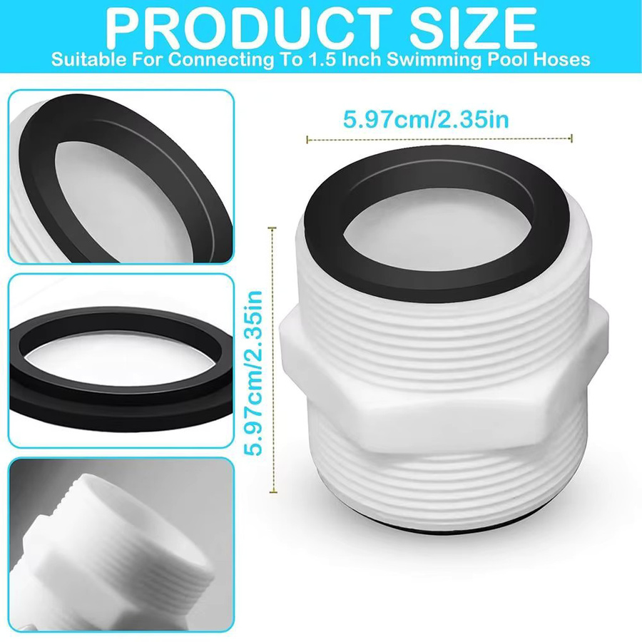 PVC Pool Schlauch Anschluss Adapter Dual Outlet in Weiß für Coleman, 1,5 Zoll - Bild 5