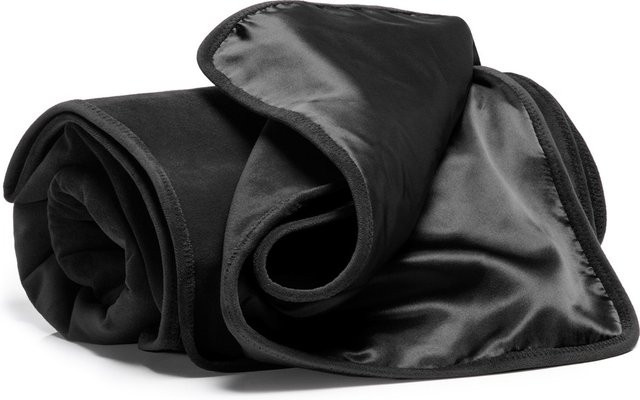 Liberator Liebesdecke Fascinator Throw in Schwarz, Reversible Microfaser, B/B/H: 183 x 137 x 137 cm - Bild 1