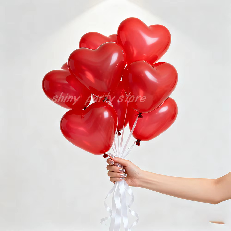 GSF Rote Herz Luftballons aus Latex für Valentinstag, Hochzeit und Party, 50 oder 100 Stück - Bild 2