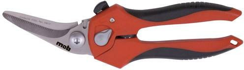 MOB 361210401 Universalschere aus Edelstahl mit Wellenschliff in Rot/Schwarz, Länge: 20 cm - Bild 1