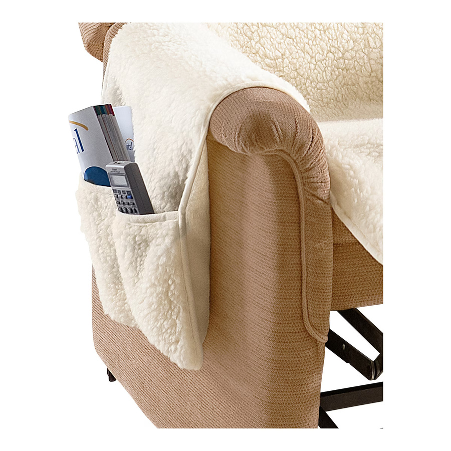 K&N Schurwoll-Sesselschoner mit Fußteil in Beige, waschbar - Bild 2