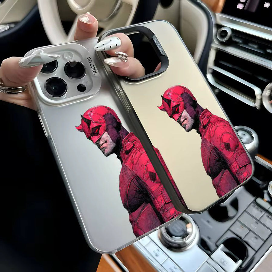 D-Daredevil Handyhülle für iPhone 17 17Air 16 15 14 13 12 11 Pro Max Plus in Bunt Silber - Bild 2