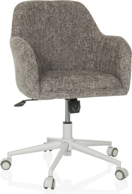 hjh LIVING Home Office Bürostuhl SOLAO HOME in Grau mit Armlehnen und Scandi-Optik aus Stoff - Bild 1