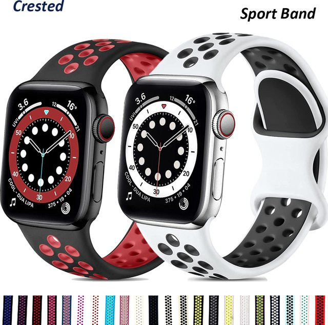 Lerxiuer Uhrenarmband Silikon, Unisex, 45 mm - Bild 1