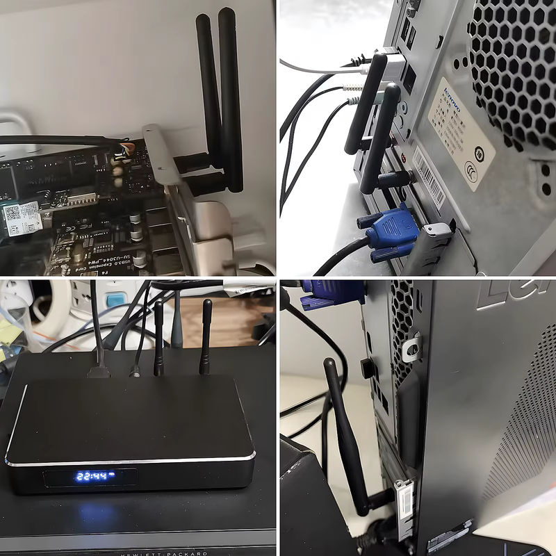 2,4 GHz WLAN-Antenne mit 3dBi Verstärkung und RP-SMA Stecker, Schwarz, Länge: 15 cm, passend für WLAN-Router, PCI, u.FL zu RP-SMA Pigtail-Kabel für ESP8266 und ESP32 - Bild 3
