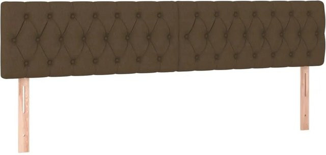 vidaXL Kopfteile Set 2 Stück Dunkelbraun Stoff B/H: 100 x 78/88 cm - Bild 1