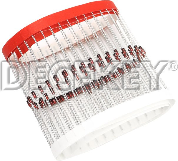 DECEKEY 50 Stück High-Speed Schaltdioden 1N4148 IN4148 DO-35 in Schwarz - Bild 1