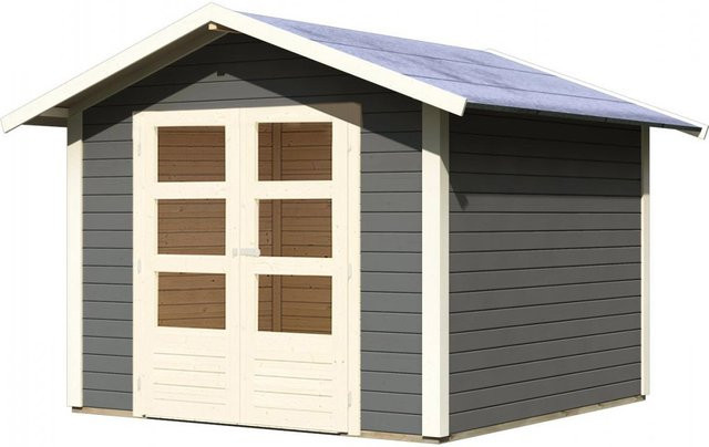 Gartenhaus TALKAU 6 in Terragrau mit 28 mm Wandstärke, B/T: 274 x 274 cm - Bild 1