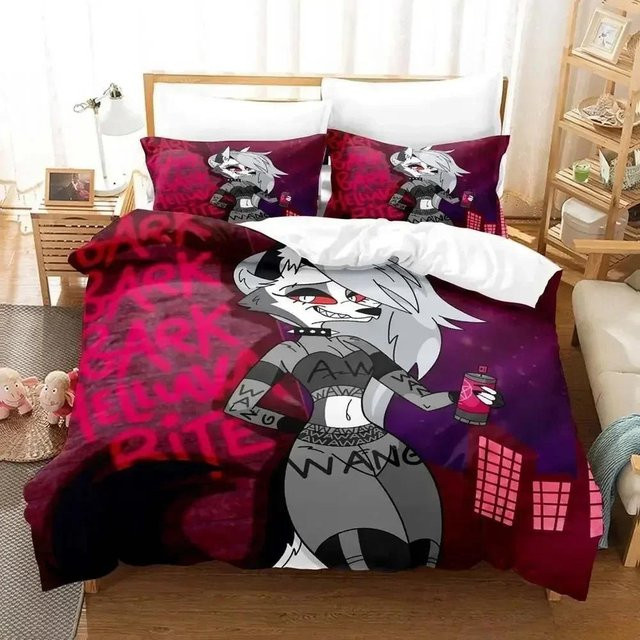 Loona Boss 3D Anime Bettwäsche Set Multicolor, Bettbezug Set für Erwachsene und Kinder, B/B: 228 x 228 cm - Bild 1