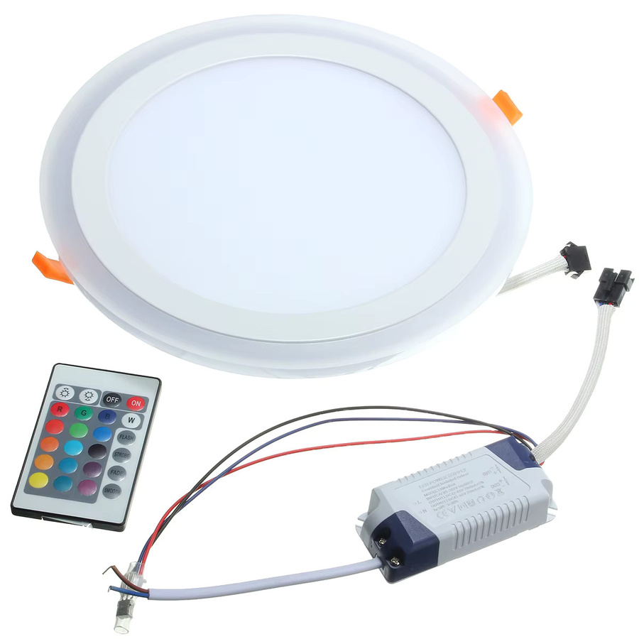 Heevye RGB-LED-Einbauleuchte in Rundform mit Fernbedienung und Farbwechsel für den Innenbereich - Bild 2