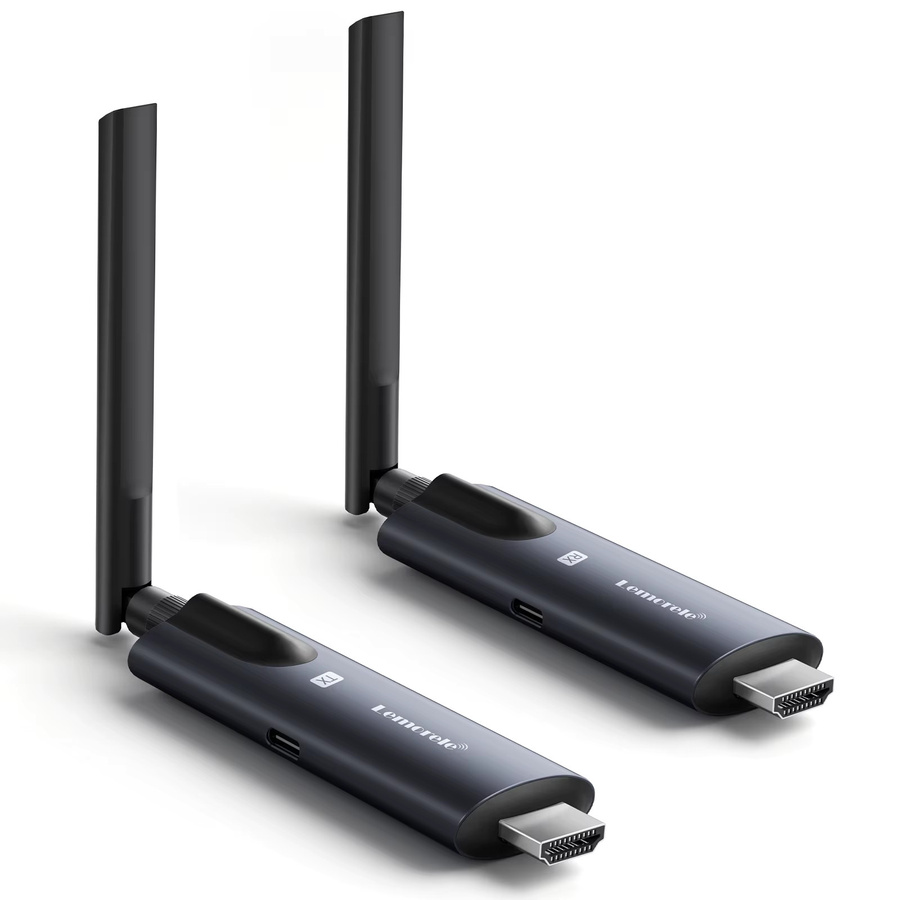 Lemorele 5G Kabelloser HDMI-Sender und -Empfänger mit Bluetooth für PC, TV, Projektor und Monitor, Schwarz - Bild 7