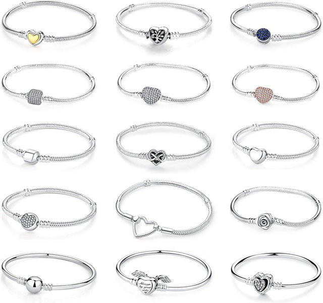 NBSAMENG Armband 925 Silber, Roségold, Perle, Zirkonia, Damen - Bild 1