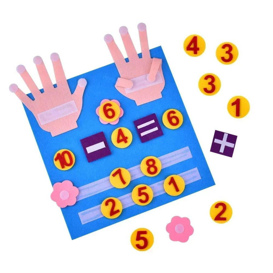 Yiran bag Mathe Zahlen Filz Spielzeug für Kleinkinder 3-6 Jahre - Bild 1