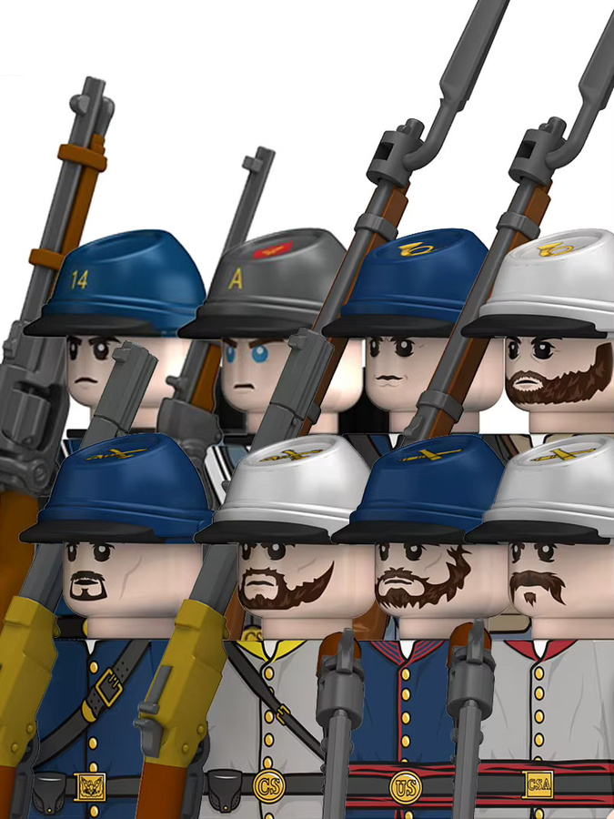 BRICKPANDA Lone Star Guards Amerikanischer Bürgerkrieg Soldaten-Figuren, Bausteine - Bild 4