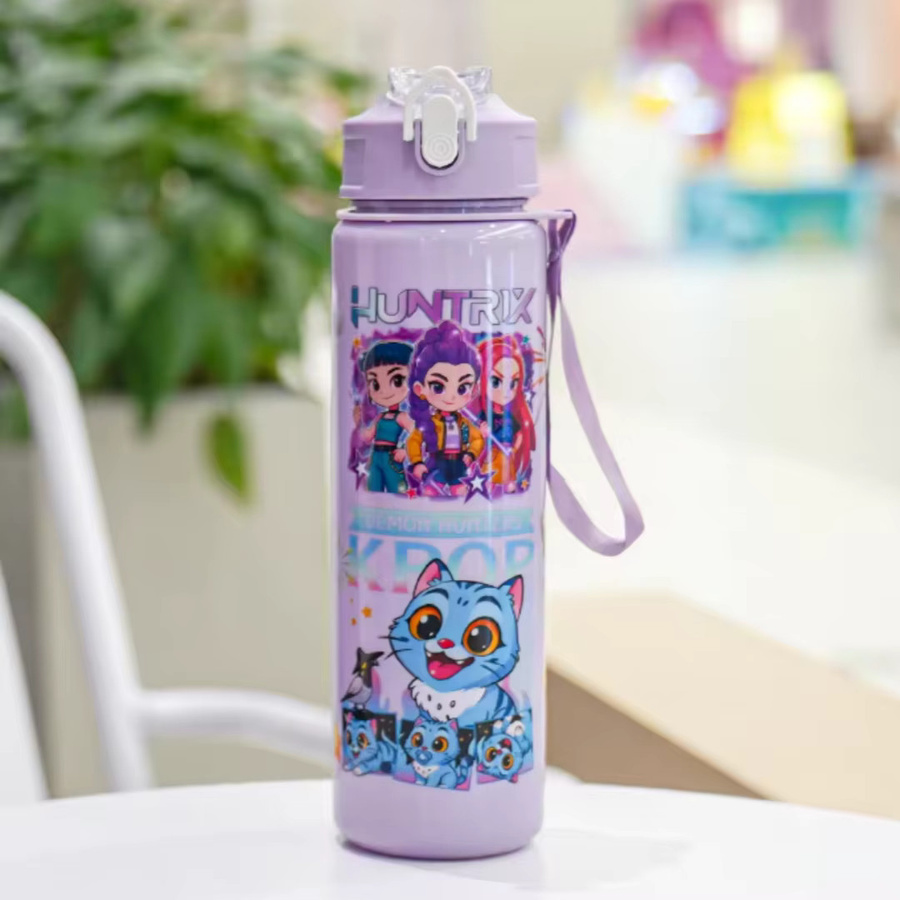 Hasbro Outdoor-Trinkflasche mit Trageriemen und Cartoon-Weltraum-Design in Blau - Bild 3