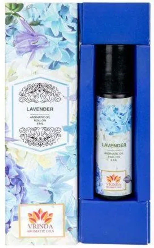 Vrindaam Lavendelöl-Roller aus blauem Glas, 8 ml - Bild 1