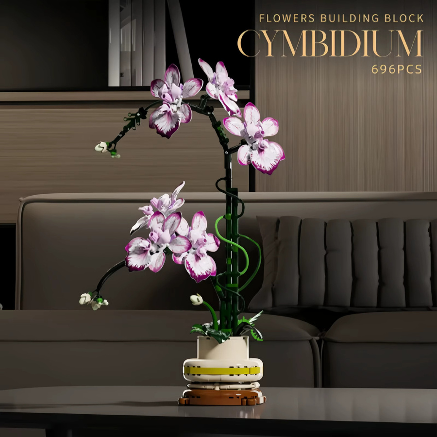ZOCO Kreative Orchideen, Lila Blumen, Bausteine, DIY-Bausteine - Bild 2