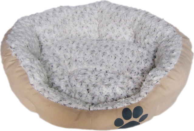 Hunde Kuschelsofa Snow M aus Stoff und Zottelplüsch - Bild 1