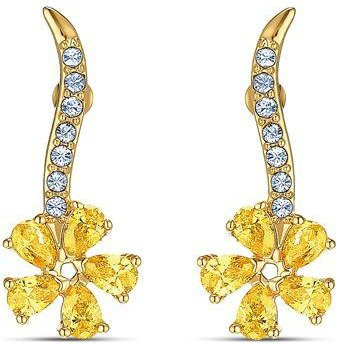 Swarovski Ohrstecker Botanische Blume, Gelb, Kristall, Damen - Bild 1