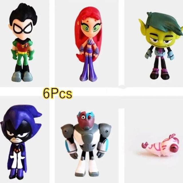 HEROCROSS Teen Titans Go Actionfigur Robin, Beast Boy, Spark Crow, Set - Bild 1