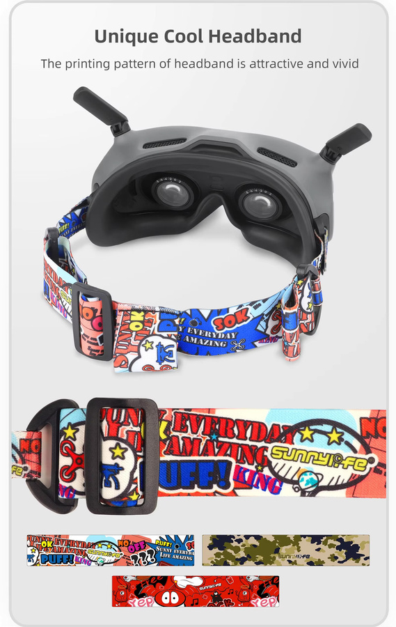Verstellbares Kopfband für DJI Avata Goggles 2 und FPV Goggles V2 in Grün/Mehrfarbig - Bild 2