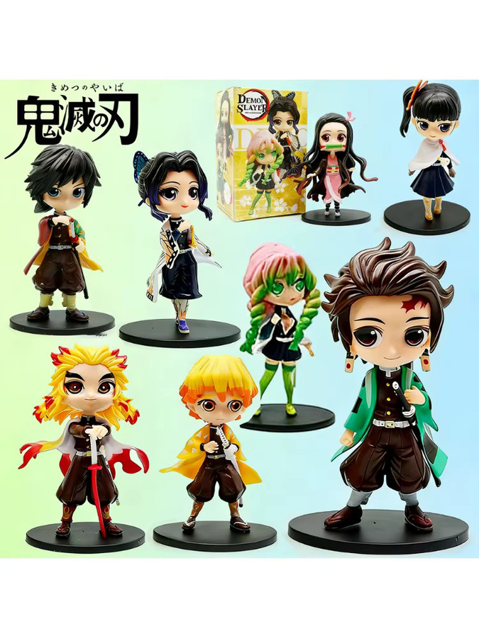 Bandai Demon Slayer, Figuren, 8-teiliges Set, 13cm, bunt - Bild 4