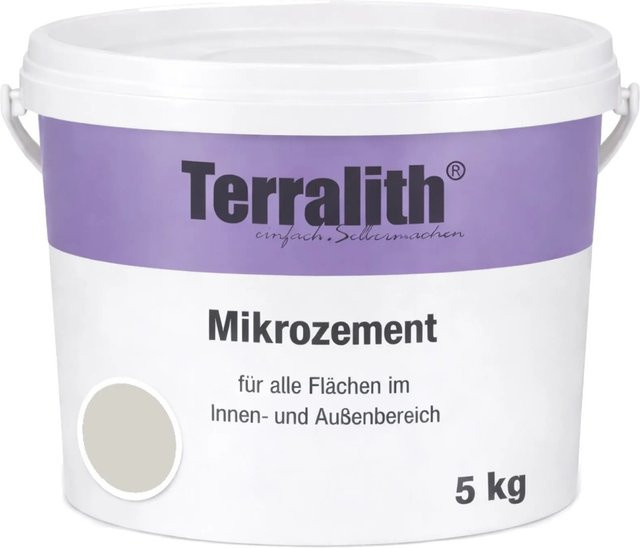 Terralith Mikrozement Fix & Fertig LFN0871 in Grau, Grob, 5 kg für 4,25 qm - Bild 1