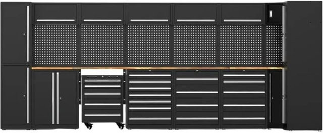Galaflor Kombinierter Werkzeugschrank und Werkzeugwand mit Ecke B/H/T: 50,5 x 202,5 x 5,5 cm - Bild 1