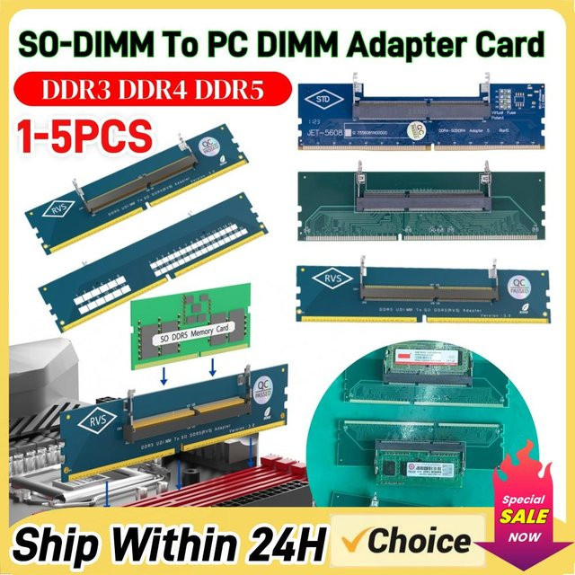 APWIKOGER DDR5 SO-DIMM zu DDR5 U-DIMM Adapter für Laptop-Speicher auf Desktop-PC - Bild 1
