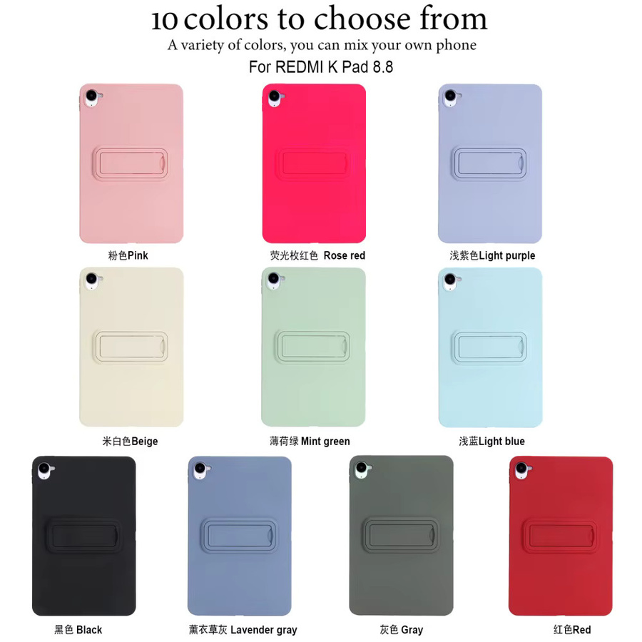 Xiaomi Silikon-Schutzhülle mit Ständerfunktion für Redmi Pad SE 8.7, Redmi K Pad 8.8 Zoll Mini 2025 und SE 11 Zoll Pad2 SE 2025 in Pink - Bild 3