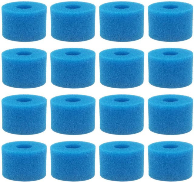 16er Set Intex Pure Spa Waschbare Schaumstoff Filterpatronen Typ S1 in Blau - Bild 1